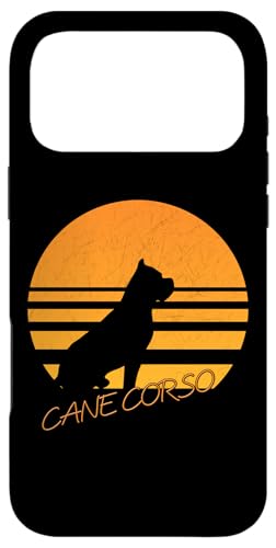 Vintage Retro Cane Corso Silhouette Sun Dog Lover �X�}�z�P�[�X iPhone 17 Pro Max �p