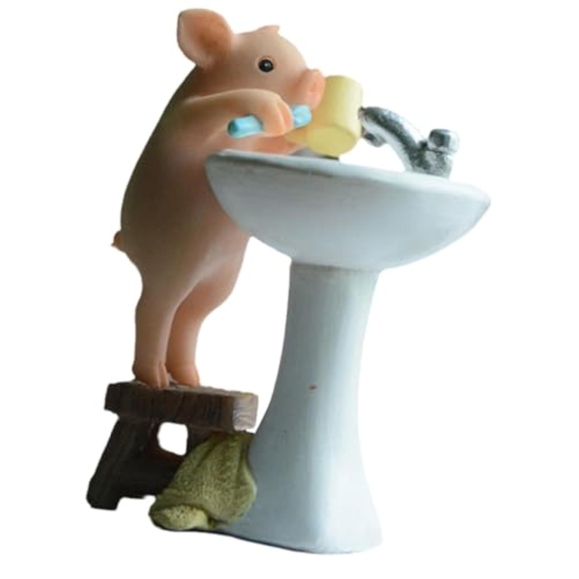 Mini Resin Pig Figurine, Creative Collectible Gift