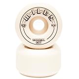 マイルズ 【MILES WHEELS】スケートボード ウィール 99a 53ｍｍ コニカル ハード 99 DURO CONICAL４個セット スケボー ストリート (ホワイト)