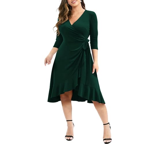 Robe à la mode printemps été avec col v élégant - 7