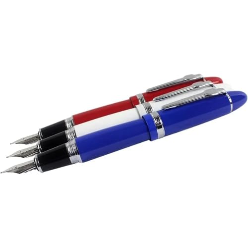 Stylo plume de luxe lot de 3 avec plume droite 0,7 mm pour écriture élégante
