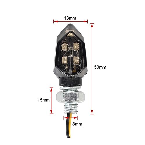 Evita accidentes con el intermitente motocicleta LED universal de alta visibilidad mini 2 uds 5