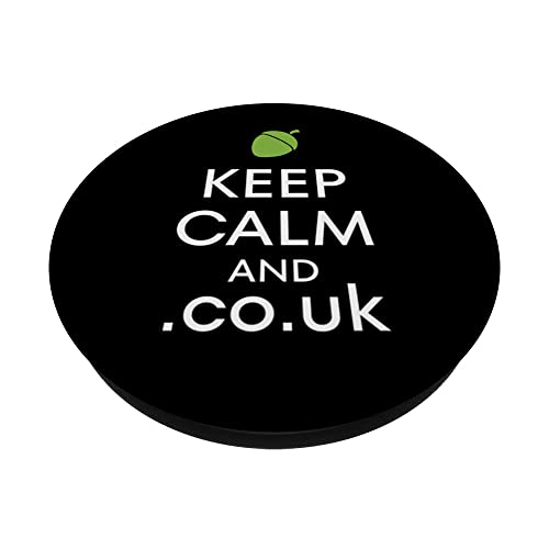 Acorn Domains - Keep Calm and .co.uk PopSockets Swappable PopGrip, Black - Image 2