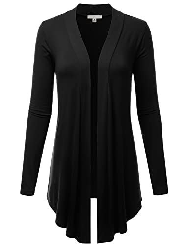Image of LALABEE Women's Draped Open-Front Long Sleeve Light Weight Cardigan (S~3XL)