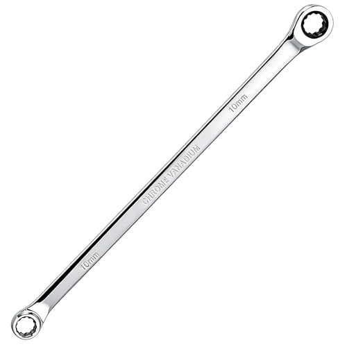 Image of TIBOO DAY Extra Long Ratcheting Spanner 10mm Metric Double Box End Spanner