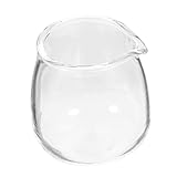 STOBAZA Hitzebeständiger Glas Milchgießer Klein Transparent für Kaffee Tee Sahne Sirup Vielseitiger Milchbehälter für Zuhause Restaurant