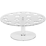 Ice Cream Cone Holder - 16 Holes Acrylic Stand for Displaying Waffle Cones, Cupcakes, Hand Roll Sushi, Popcorn - Eco-friendly Sugar Rack