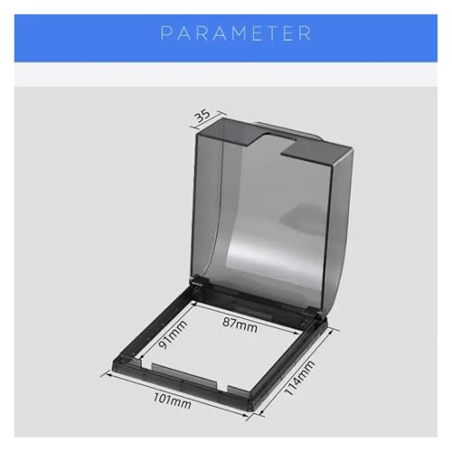 Boîte étanche pour prise type 86 et interrupteur mural plastique transparent - 2