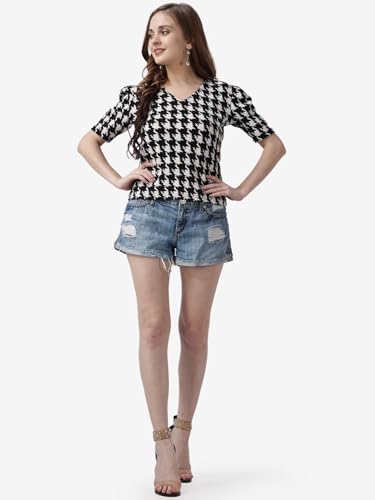 Image of POPWINGS Casual Printed Crop Top for Women ||Western Stylish Women Tops for Summer Wear || Trendy and Solid Women Top