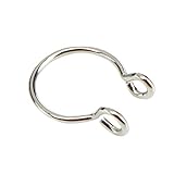 Material: Titanstahl Flybloom 0,8 * 10mm Nasenring Titan Stahl Nasenklammer für Nasennagel Punktion, Silber Farbe
