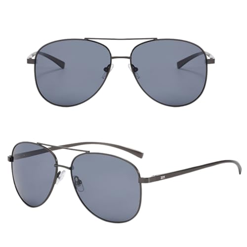 Image of Aviator Polarized Sunglasses for Men Stylish Driving Riding - Anti Glare Lightweight UV Protected Branded Goggles Aviation Retro Pilot Sleek Sun Glasses - Metal Frame with Spring Hinges