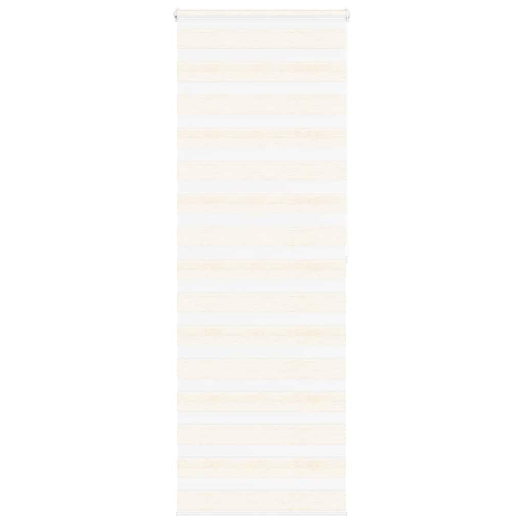 Tenda a rullo zebrata, beige marmo, 75,9 cm, poliestere | Doppio strato traslucido, montaggio senza foratura, catena regolabile, facile da pulire