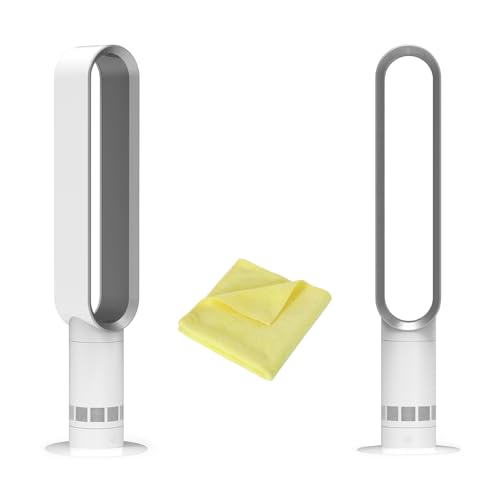 Panno & Dyson AM07 – Ventilatore a torre con tecnologia Air Multiplier, con telecomando (bianco/argento)