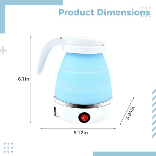 Hervidor eléctrico plegable 0.6L 600W azul miniatura 4