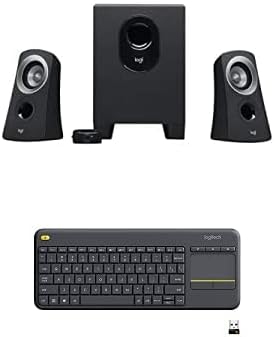 Z313 Speaker System Bundle K400 Plus Wireless Touch TV Keyboard with Easy Media Control and Built-in Touchpad