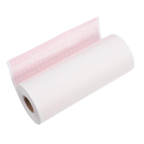 Mikikit Papel para Impresora Multifunción 1 Rollo para Monitor Cardíaco 112 Mm X 20 M Fácil de Usar Impresión Nítida Registro de Actividad Cardíaca Larga Duración