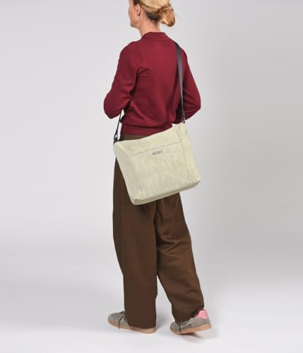 Miniatura 8 de Kcb Bandolera Grande Hide Gran Capacidad Y Organización Bolsillos Multiusos Con Cremallera Material Resistente Asas Ajustables 100 Vegano Color Marron