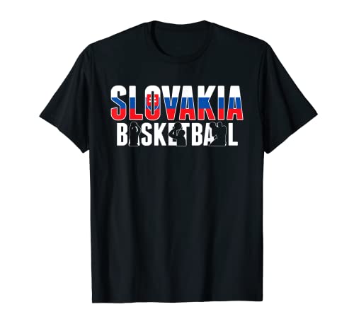 Slovakia Basketball Fans Jersey with Flag T-Shirt