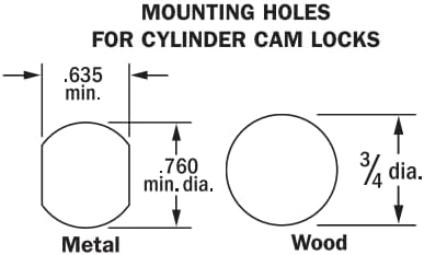 CompX National Disc Tumbler 1-3/16" Cam Lock - Keyed Different - Master Keyed C8073-MKKD-14A