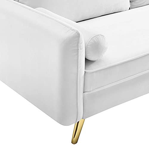 Modway Revive Performance Velvet Sofa, White , 32.5 X 72 X 33.5 #TOP4