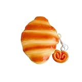 eglixu Funda compatible con AirPods Pro 3, bonitos diseños creativos de hamburguesa, tomate, croissant, funda de silicona suave a prueba de golpes para AirPods Pro 3ª generación accesorios (croissant)
