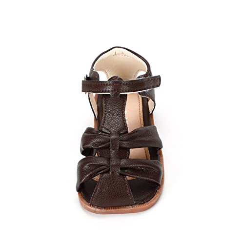 Toddler Girl's Closed Toe Sandals Leatherette T-Strap Outdoor Sport Casual Summer Shoes3