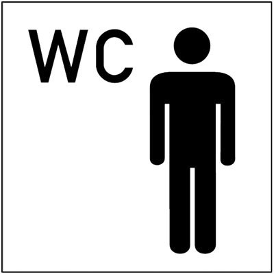 Toilettenschild Aus Edelstahl – Selbstklebend, Wetterfest & In 3 Varianten