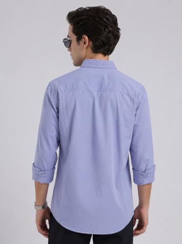 Image of FYLTR Men's Full Sleeve Overdyed Solid Shirt - Regular Fit | Full Sleeve | Double Pockets | Travel Shirts for Men | Casual Shirts for Men