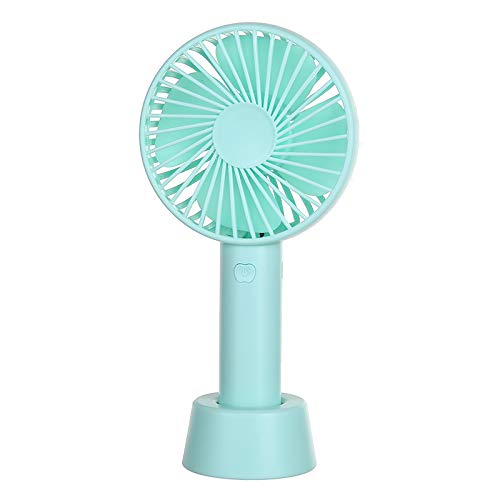 coszz Handheld Fan Portable USB Rechargeable Mini Hand Held Fan 3 Adjustable Speeds for Office Home Traveling (Blue)