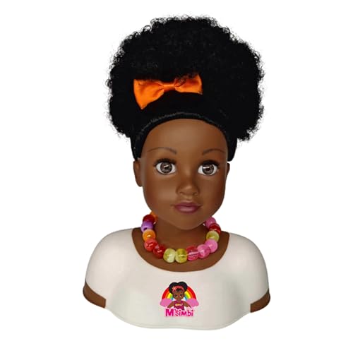 Muñeco Cabeza Africana con Accesorios para Peinar miniatura 2