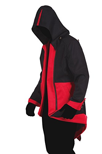 Cos2Be Hoodie Jacket Coat (Black&Red,Men-L) #TOP2