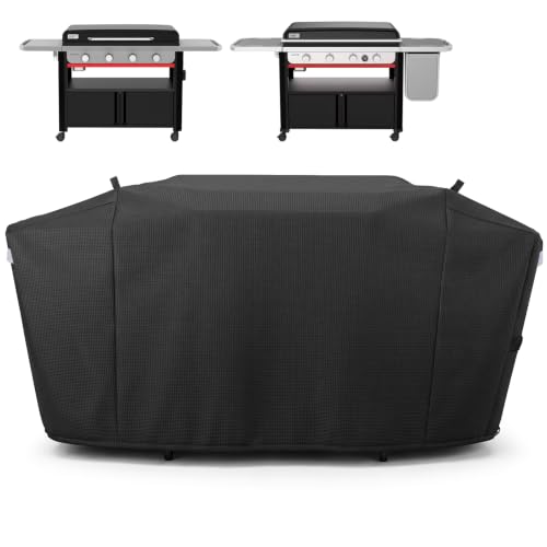 Griddle Cover for Weber Slate 36 Inch Flat Top Griddle Accessories Heavy Duty 600D Waterproof Grill Cover with Windproof Straps