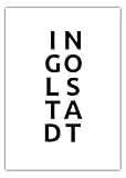 Premium Poster Stadt INGOLSTADT | Städtemotiv, Typografie 