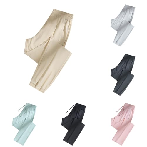 Image of Ice Silk Pants for Women Over 50 - Casual Women's Unisex Ultra