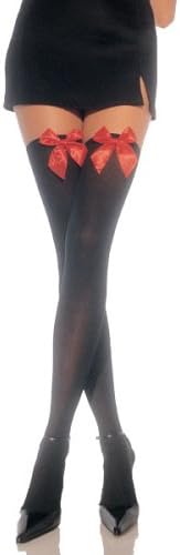 Miniatura 2 de Leg Avenue Women's Satin Bow Accent Thigh Highs