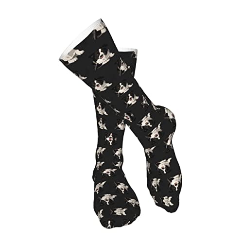 985 Fußballsocken Border Collie Hund Sportsocken Retro Socken Unisex Strümpfe Für Party Laufen Reisen 8.5X50 Cm Cover