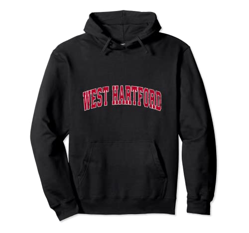 West Hartford Connecticut CT Diseño deportivo vintage Diseño rojo Sudadera con Capucha