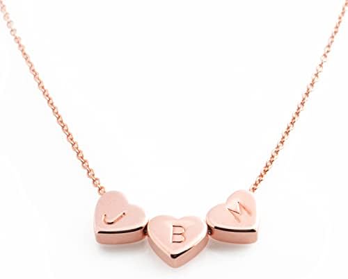 Petite Boutique Personalized Heart Initial Necklace Custom Hand S...