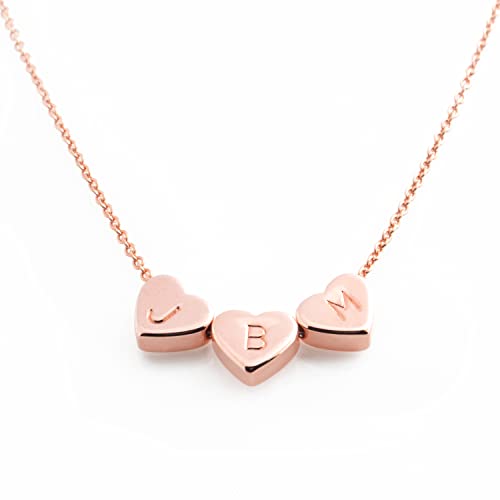 Gold Heart Initial Necklace Mothers Day Giftsl Necklaces for Girl...