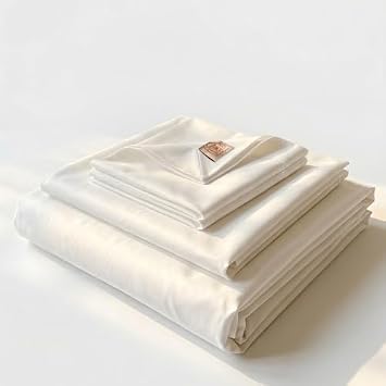 Egyptian Giza 92 Cotton Bed Sheet Set, White, Queen
