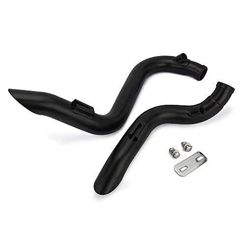 Quantità - 2 * scarico Tubi Accessori + 1 * gancio Staffa + 1 * Anti-calore Tie Come immagine indicata. Opzione di colore: Drive.Comes argento / nero come Pictures.Custom Choppers Con a destra oa sinistra laterale con il supporto che fissa il 2 tubi tra di loro