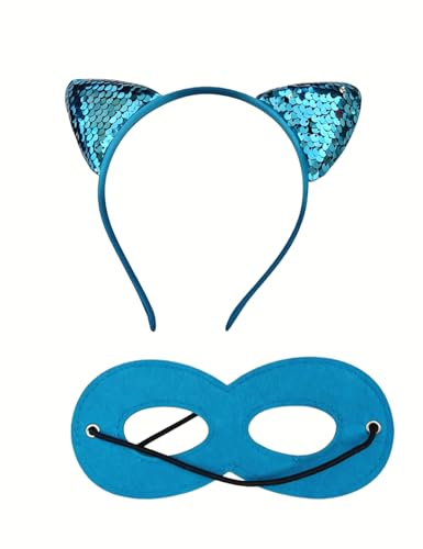 Disfraz super gatita para niñas, 5 piezas cosplay miniatura 7