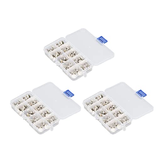 Paquete de 150 Botones de Broche para Camisas de Mujer con Caja de Almacenamiento, Botón sin Coser, Fácil Instalación para Uso Diario (Redondo con pedrería)