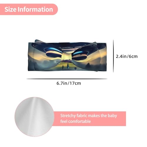 UFO landing Baby Bow Headband. Comfortable baby headband, suitable for daily wear and photo props.3