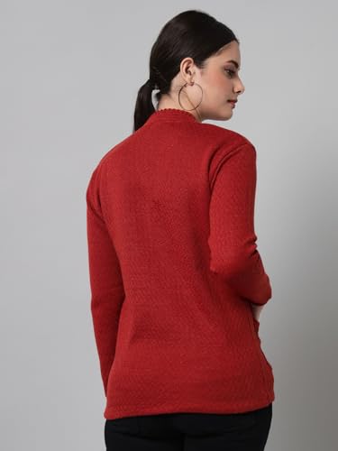 Image of eWools Women's winterwear Woolen Solid Sweater with Pockets Cardigans (with Pockets)