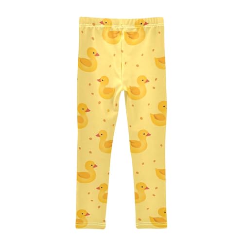 Little Yellow Duck Girls Leggings Soft Stretch Workout Yoga Dance Pants for Kids Casual Tights2