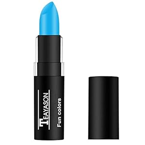 Go Ho Makeup Sky Blue Cream-Blendable Stick – Body Paint Professional SFX Makeup,Safe Facepaint Nose&Lip Smacking for Halloween（Sky Blue）