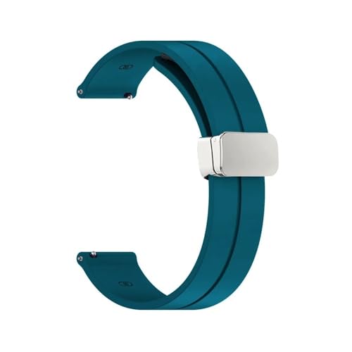MEVMEVGNLN Fit For Samsung For Galaxy Watch 4/5 Pro/Classic/Gear S3/Fit For Active 2 �X�|�[�c�V���R���}�O�l�b�g�o�b�N���ɓK������X�g���b�v(Bluish blue,22m