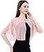 TONGFANTFL Women's Soft Chiffon Capelets Shawls and Wraps for Evening Wedding Cape Bole Cover Up (Blush)