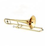 Trombone en laiton for débutant, instrument de musique Alto mi plat, trombone en laque dorée avec sac de protection